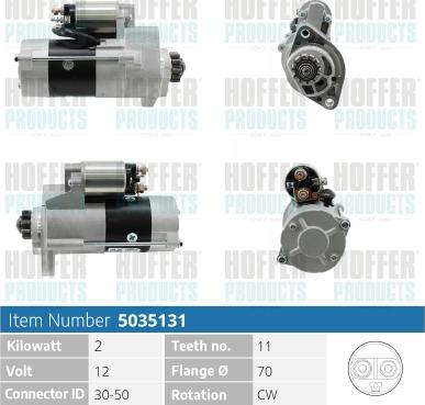 Hoffer H5035903 - Motorino d'avviamento www.autoricambit.com