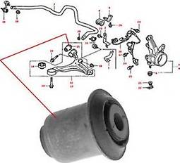 Honda 51392-S5A-701 - Silent Block, Supporto Braccio Oscillante www.autoricambit.com