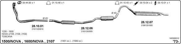 Imasaf 545000010 - Impianto gas scarico www.autoricambit.com