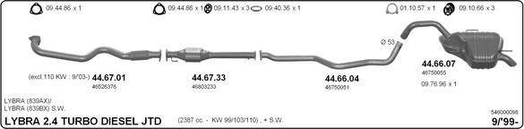 Imasaf 546000098 - Impianto gas scarico www.autoricambit.com