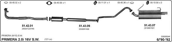 Imasaf 558000044 - Impianto gas scarico www.autoricambit.com