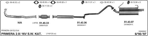 Imasaf 558000047 - Impianto gas scarico www.autoricambit.com