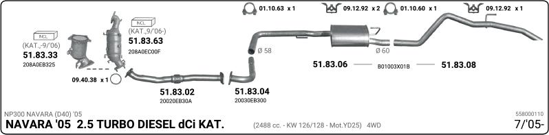 Imasaf 558000110 - Impianto gas scarico www.autoricambit.com