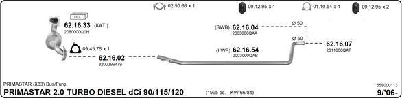 Imasaf 558000113 - Impianto gas scarico www.autoricambit.com