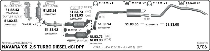 Imasaf 558000125 - Impianto gas scarico www.autoricambit.com