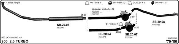 Imasaf 569000016 - Impianto gas scarico www.autoricambit.com