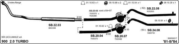 Imasaf 569000017 - Impianto gas scarico www.autoricambit.com