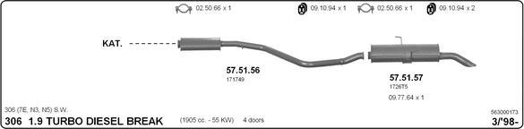 Imasaf 563000173 - Impianto gas scarico www.autoricambit.com