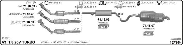 Imasaf 504000008 - Impianto gas scarico www.autoricambit.com