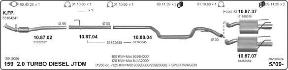 Imasaf 502000224 - Impianto gas scarico www.autoricambit.com