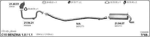 Imasaf 514000084 - Impianto gas scarico www.autoricambit.com