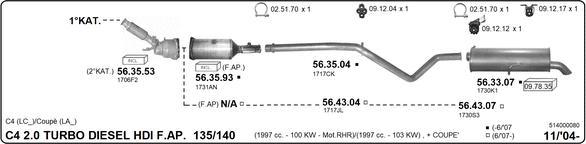 Imasaf 514000080 - Impianto gas scarico www.autoricambit.com