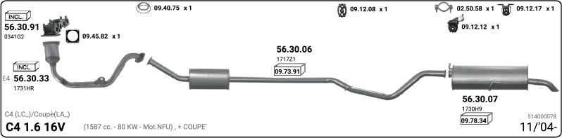 Imasaf 514000078 - Impianto gas scarico www.autoricambit.com