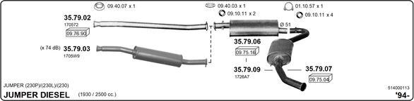 Imasaf 514000113 - Impianto gas scarico www.autoricambit.com