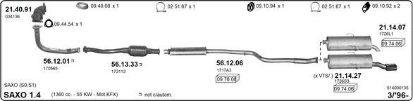 Imasaf 514000135 - Impianto gas scarico www.autoricambit.com