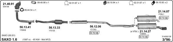 Imasaf 514000136 - Impianto gas scarico www.autoricambit.com