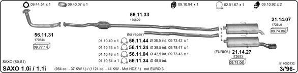 Imasaf 514000132 - Impianto gas scarico www.autoricambit.com