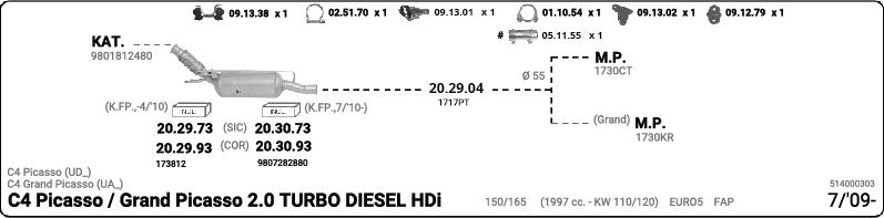 Imasaf 514000303 - Impianto gas scarico www.autoricambit.com