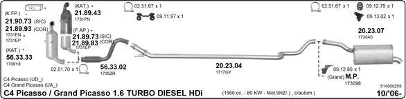 Imasaf 514000255 - Impianto gas scarico www.autoricambit.com