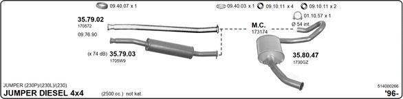 Imasaf 514000266 - Impianto gas scarico www.autoricambit.com