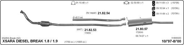 Imasaf 514000203 - Impianto gas scarico www.autoricambit.com