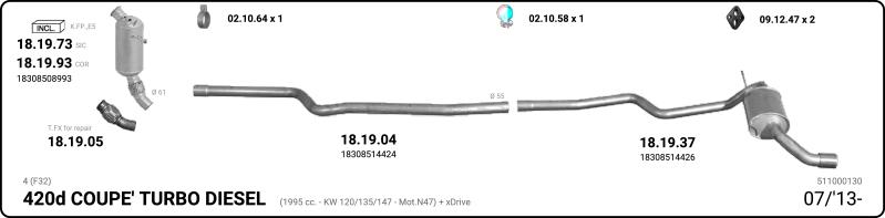 Imasaf 511000130 - Impianto gas scarico www.autoricambit.com