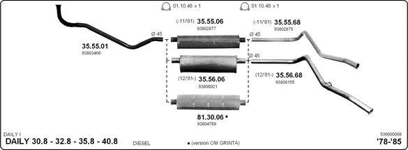 Imasaf 539000098 - Impianto gas scarico www.autoricambit.com