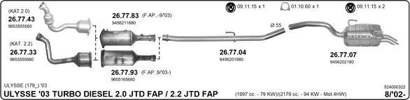 Imasaf 524000322 - Impianto gas scarico www.autoricambit.com