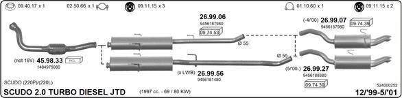 Imasaf 524000252 - Impianto gas scarico www.autoricambit.com