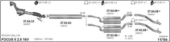 Imasaf 525000191 - Impianto gas scarico www.autoricambit.com