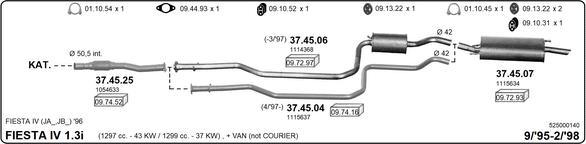 Imasaf 525000140 - Impianto gas scarico www.autoricambit.com