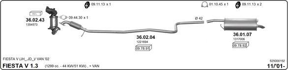 Imasaf 525000152 - Impianto gas scarico www.autoricambit.com