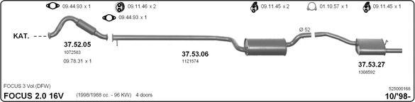 Imasaf 525000168 - Impianto gas scarico www.autoricambit.com