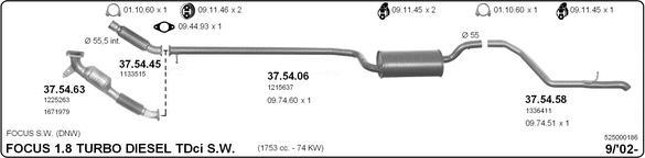 Imasaf 525000186 - Impianto gas scarico www.autoricambit.com