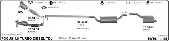 Imasaf 525000171 - Impianto gas scarico www.autoricambit.com