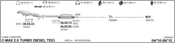 Imasaf 525000395 - Impianto gas scarico www.autoricambit.com