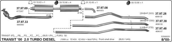 Imasaf 525000351 - Impianto gas scarico www.autoricambit.com