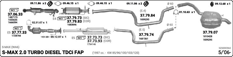 Imasaf 525000364 - Impianto gas scarico www.autoricambit.com