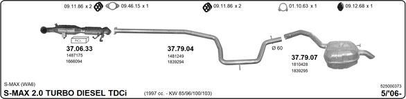 Imasaf 525000373 - Impianto gas scarico www.autoricambit.com