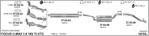 Imasaf 525000203 - Impianto gas scarico www.autoricambit.com