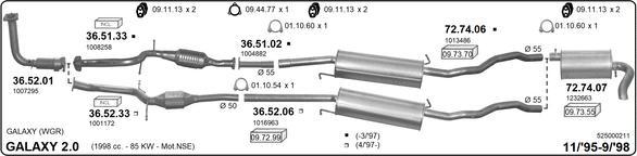 Imasaf 525000211 - Impianto gas scarico www.autoricambit.com