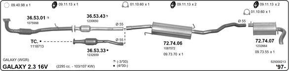 Imasaf 525000213 - Impianto gas scarico www.autoricambit.com