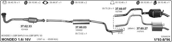 Imasaf 525000234 - Impianto gas scarico www.autoricambit.com