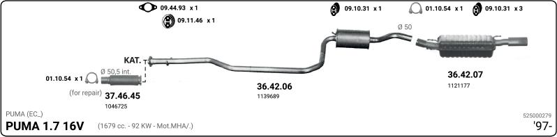 Imasaf 525000279 - Impianto gas scarico www.autoricambit.com