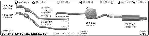 Imasaf 575000041 - Impianto gas scarico www.autoricambit.com