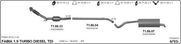 Imasaf 575000015 - Impianto gas scarico www.autoricambit.com