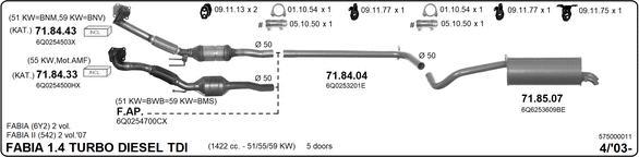 Imasaf 575000011 - Impianto gas scarico www.autoricambit.com