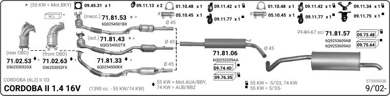 Imasaf 573000038 - Impianto gas scarico www.autoricambit.com