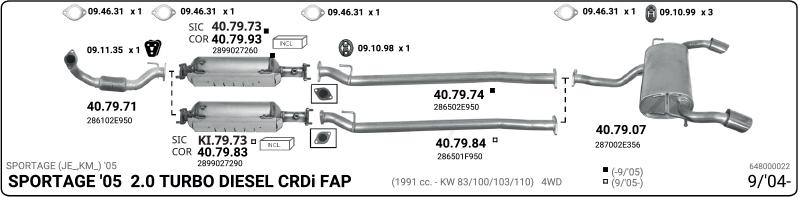 Imasaf 648000022 - Impianto gas scarico www.autoricambit.com