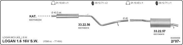 Imasaf 603000008 - Impianto gas scarico www.autoricambit.com